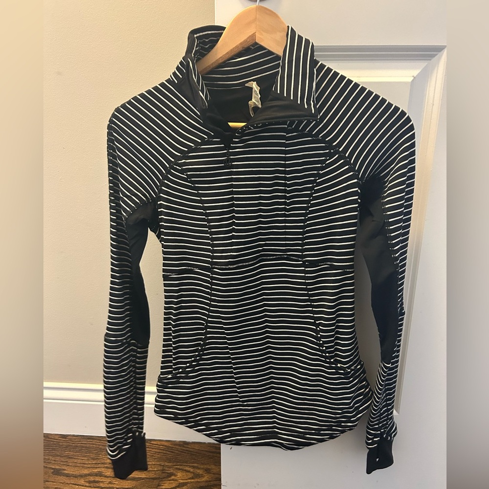 Black and White Striped Pullover